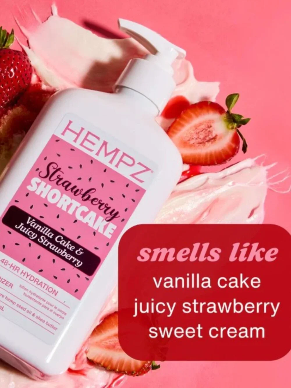 Hempz Strawberry Shortcake Moisturizing Body Lotion MINI 2.25 oz